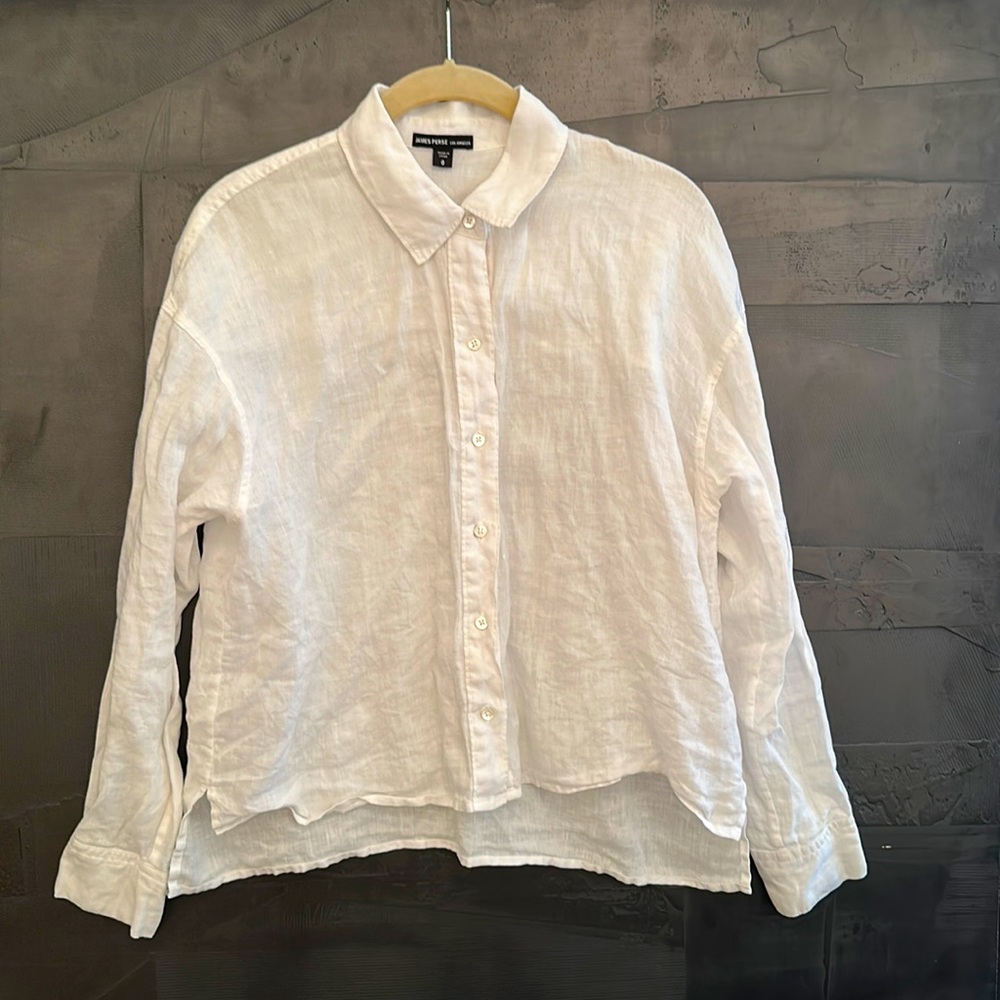 SUMMER- James Perse Linen Blouse NWOT- purchase at West Village boutique